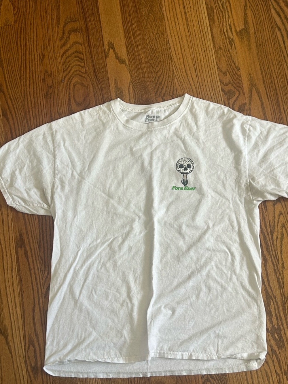 White Short Sleeve Golf Graphic Tee